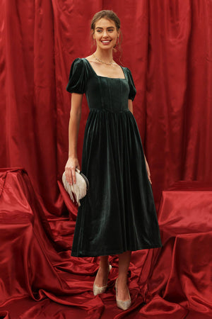 Night At The Opera Midi Velvet Dress