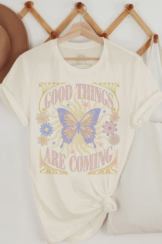 Good Things Are Coming Retro Oversized T Shirt