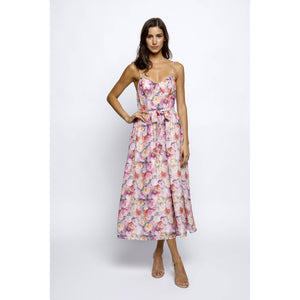 French Perfume Floral Midi Dress