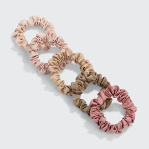 Ultra Petite Satin Scrunchies 6pc - Terracotta