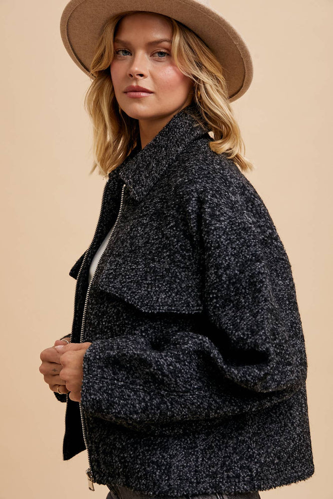 Brooklyn Collared Boucle Jacket