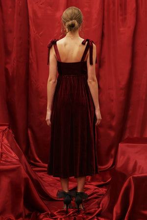 Holiday Joy Velvet Midi Dress