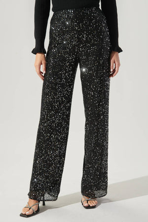 Friday Nights High Waisted Sequin Pants