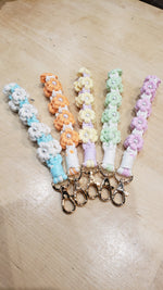 Flower + Pearl Keychain