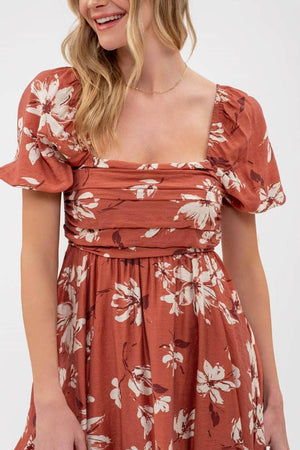 Sunny Afternoon Puff Sleeve Dress