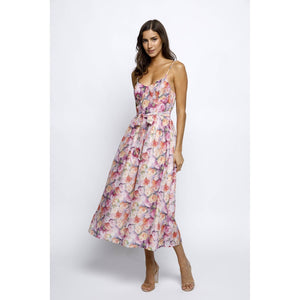 French Perfume Floral Midi Dress