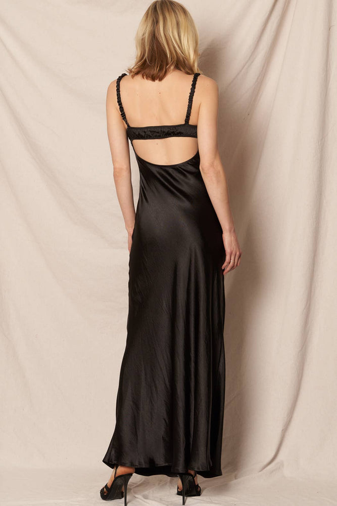 Elegant Occasion Satin Maxi Dress