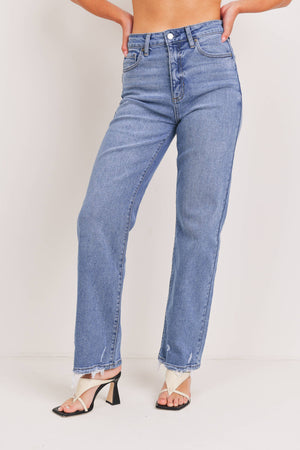 Lunch Date High Rise Straight Leg Jeans