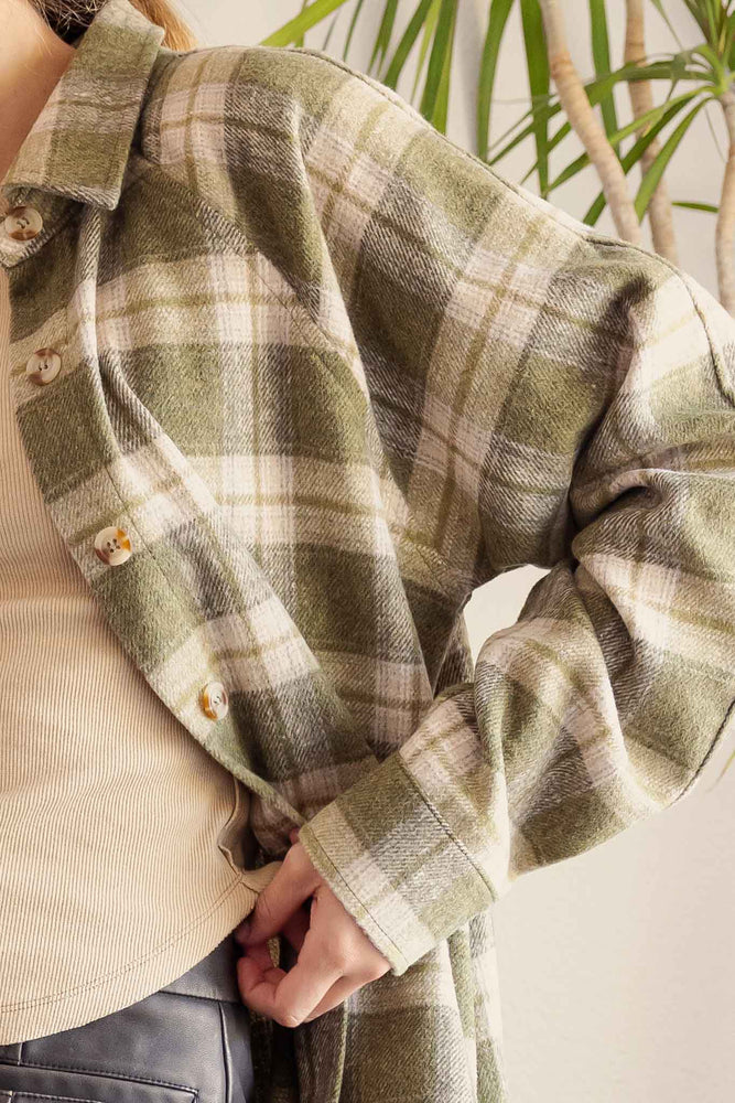 Cute and Cozy Plaid Button Down Top