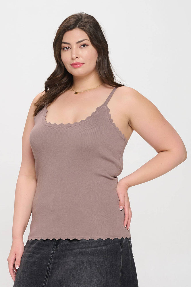 Plus Scalloped Cami