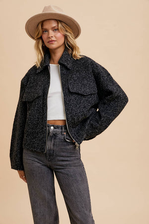 Brooklyn Collared Boucle Jacket