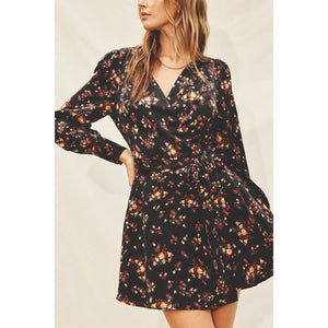 Midnight Flower Garden Mini Dress