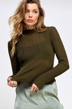 Out of Office Lettuce Hem Top