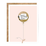 Pink & Gold Balloon Scratch-off Card