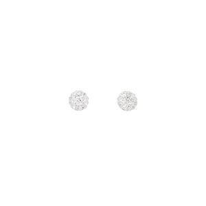 Park and Buzz radiance stud. Sparkle ball earrings. Hillberg and Berk. Canadian Brand. Glitter ball earrings. Silver sparkle earrings jewelry jewellery